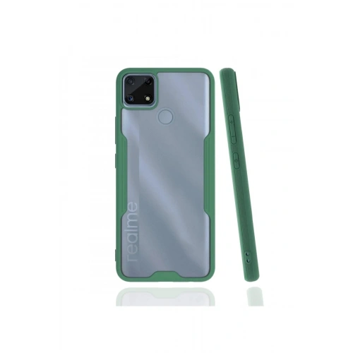 Mey İthalat®  Realme C25 Kılıf Platin Silikon - Yeşil