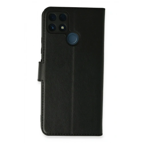 Mey İthalat®  Realme C25 Kılıf Trend S Plus Kapaklı Kılıf - Siyah