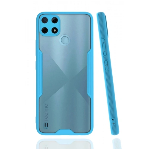 Mey İthalat®  Realme C25Y Kılıf Platin Silikon - Mavi