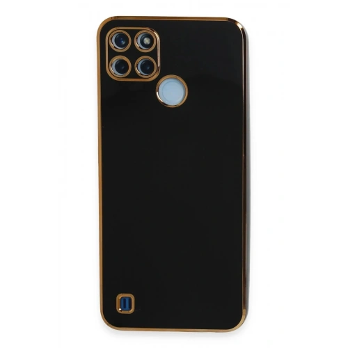 Mey İthalat®  Realme C25Y Kılıf Volet Silikon - Siyah