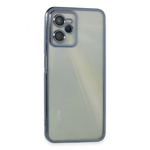 Mey İthalat®  Realme C35 Kılıf  Lensli Silikon - Açık Mavi