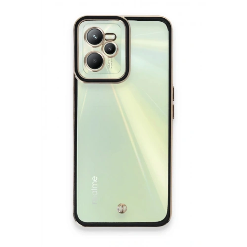 Mey İthalat®  Realme C35 Kılıf Liva Lens Silikon - Siyah