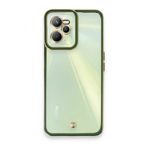 Mey İthalat®  Realme C35 Kılıf Liva Lens Silikon - Yeşil