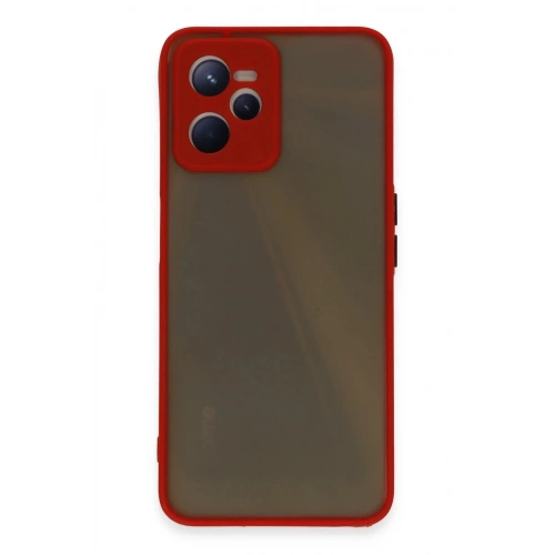 Mey İthalat®  Realme C35 Kılıf Montreal Silikon Kapak - Kırmızı
