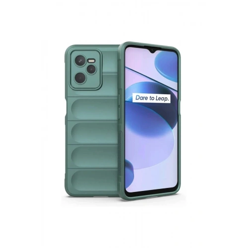 Mey İthalat®  Realme C35 Kılıf Optimum Silikon - Koyu Yeşil
