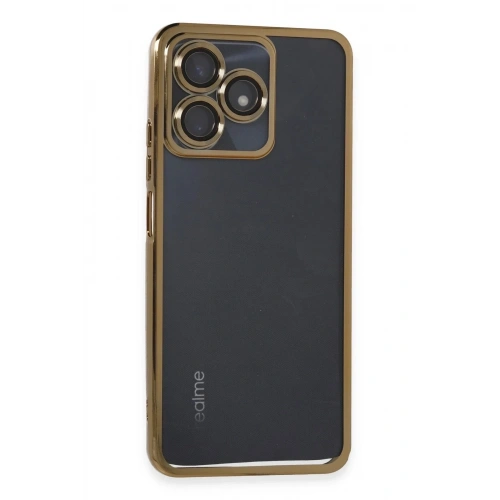 Mey İthalat®  Realme C53 Kılıf  Lensli Silikon - Gold