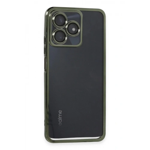 Mey İthalat®  Realme C53 Kılıf  Lensli Silikon - Yeşil