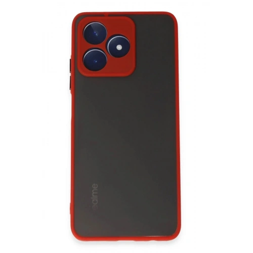 Mey İthalat®  Realme C53 Kılıf Montreal Silikon Kapak - Kırmızı