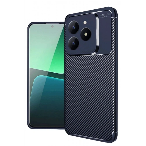 Mey İthalat®  Realme C61 Kılıf Auto Focus Karbon Kapak - Lacivert