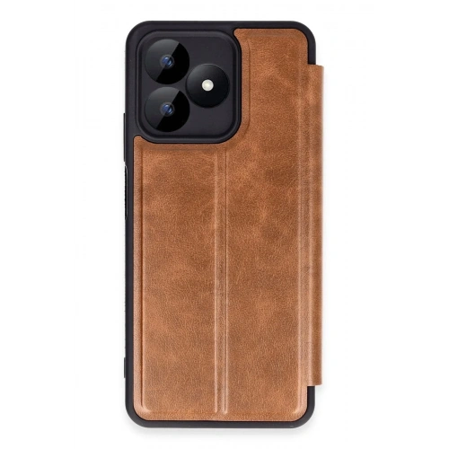 Mey İthalat®  Realme Note 50 4G Kılıf Flip Cover - Taba