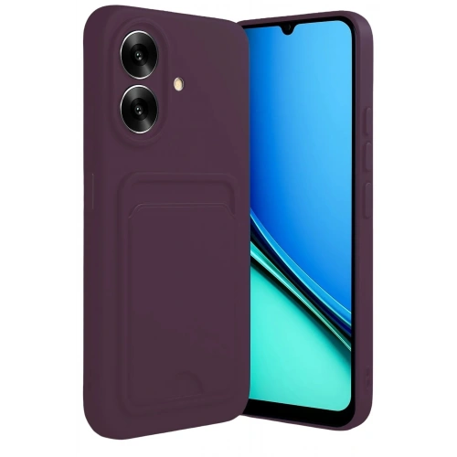Mey İthalat®  Realme Note 60 Kelvin Kartvizitli Silikon - Derin Mor