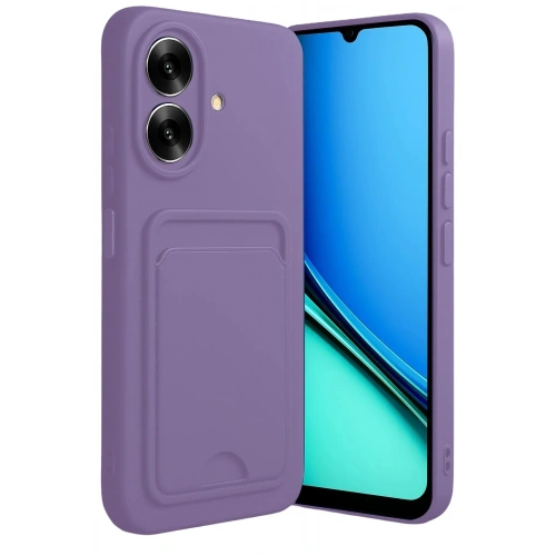 Mey İthalat®  Realme Note 60 Kelvin Kartvizitli Silikon - Lila