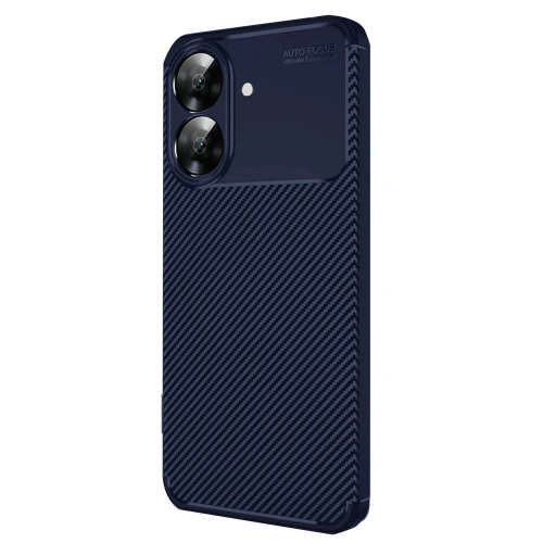 Mey İthalat®  Realme Note 60 Kılıf Auto Focus Karbon Kapak - Lacivert