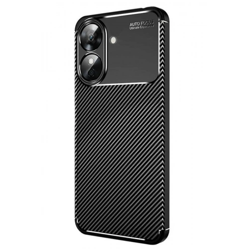 Mey İthalat®  Realme Note 60 Kılıf Auto Focus Karbon Kapak - Siyah