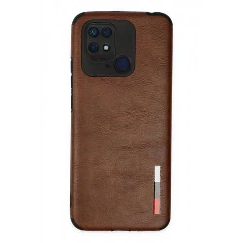 Mey İthalat®   Redmi 10C Kılıf Loop Deri Silikon - Kahverengi