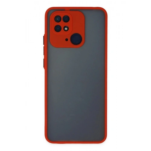 Mey İthalat®   Redmi 10C Kılıf Montreal Silikon Kapak - Kırmızı