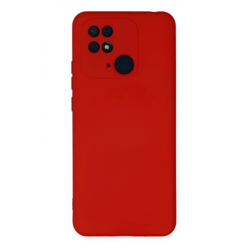 Mey İthalat®   Redmi 10C Kılıf Nano içi Kadife Silikon - Kırmızı