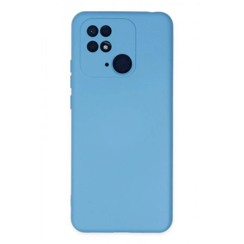 Mey İthalat®   Redmi 10C Kılıf Nano içi Kadife Silikon - Mavi