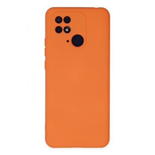 Mey İthalat®   Redmi 10C Kılıf Nano içi Kadife Silikon - Turuncu