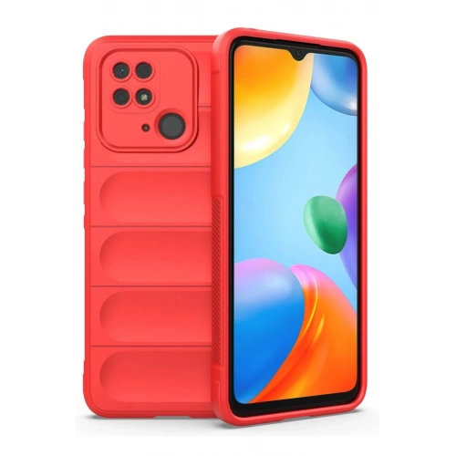 Mey İthalat®   Redmi 10C Kılıf Optimum Silikon - Kırmızı