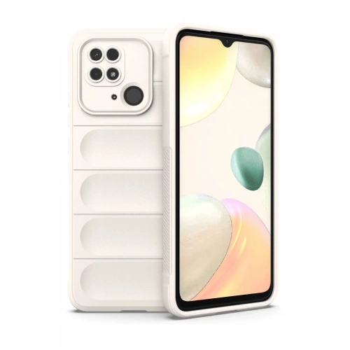 Mey İthalat®   Redmi 10C Kılıf Optimum Silikon - Krem