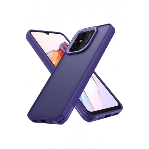 Mey İthalat®   Redmi 12C Kılıf Elegant Kapak - Derin Mor