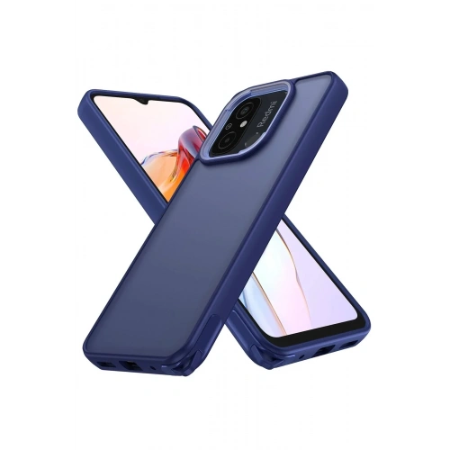 Mey İthalat®   Redmi 12C Kılıf Elegant Kapak - Lacivert