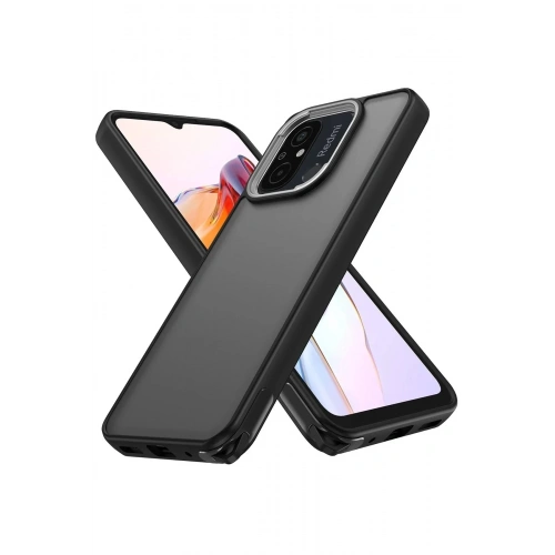 Mey İthalat®   Redmi 12C Kılıf Elegant Kapak - Siyah