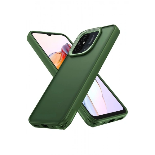 Mey İthalat®   Redmi 12C Kılıf Elegant Kapak - Yeşil