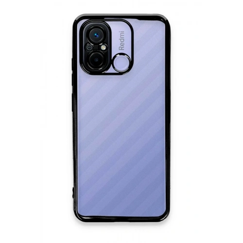 Mey İthalat®   Redmi 12C Kılıf  Lensli Silikon - Siyah