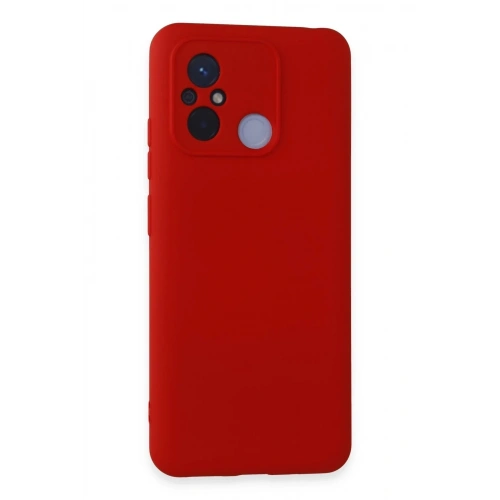 Mey İthalat®   Redmi 12C Kılıf Nano içi Kadife Silikon - Kırmızı