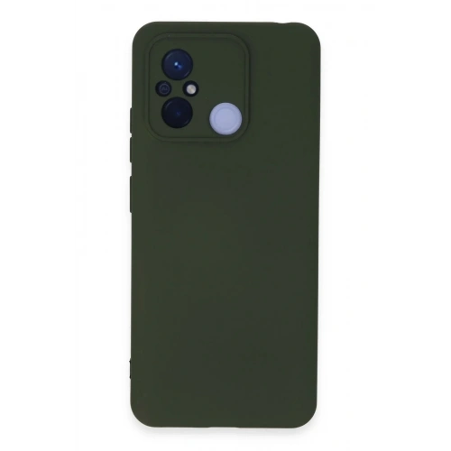 Mey İthalat®   Redmi 12C Kılıf Nano içi Kadife Silikon - Koyu Yeşil