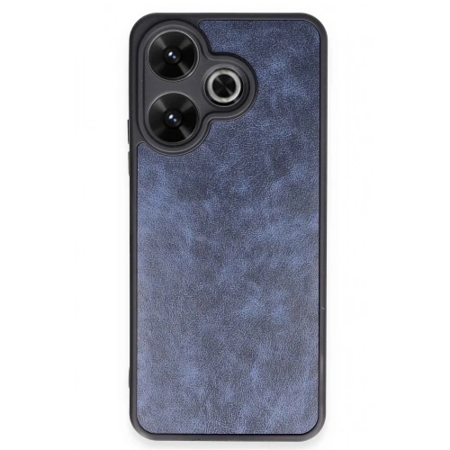 Mey İthalat®   Redmi 13 4G Kılıf Aras Deri Kapak - Lacivert