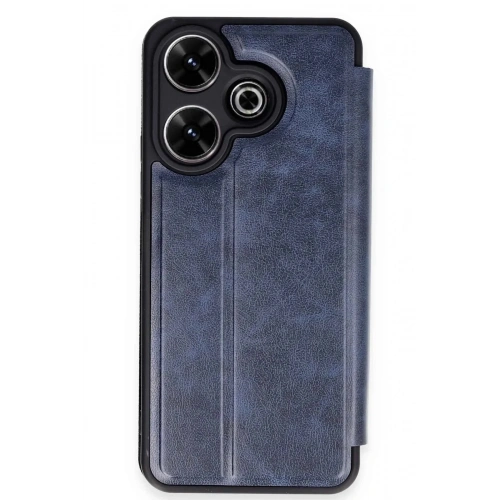 Mey İthalat®   Redmi 13 4G Kılıf Flip Cover - Lacivert
