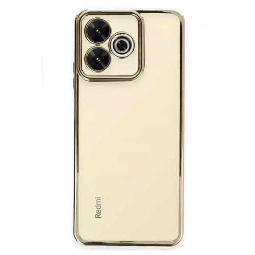 Mey İthalat®   Redmi 13 4G Kılıf  Lensli Silikon - Gold