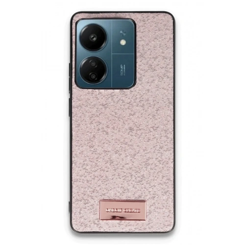 Mey İthalat®   Redmi 13C Bright Simli Kapak - Pembe