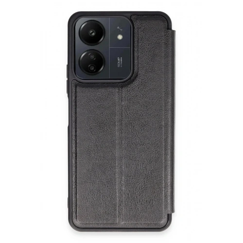 Mey İthalat®   Redmi 13C Kılıf Flip Cover - Siyah