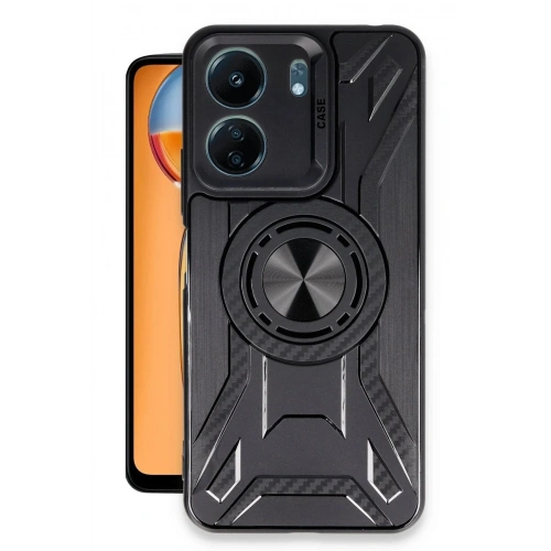 Mey İthalat®   Redmi 13C Kılıf Lincoln Silikon - Siyah