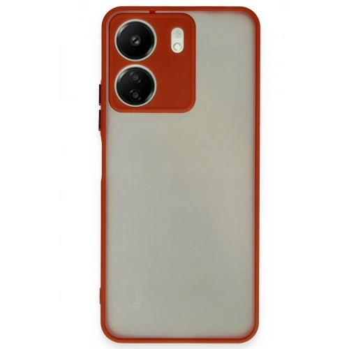 Mey İthalat®   Redmi 13C Kılıf Montreal Silikon Kapak - Kırmızı
