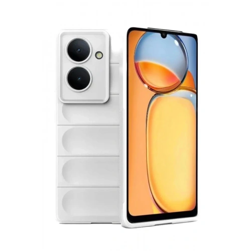 Mey İthalat®   Redmi 13C Kılıf Optimum Silikon - Krem