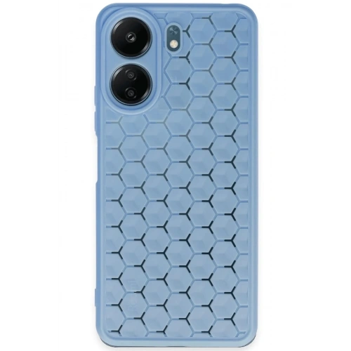 Mey İthalat®   Redmi 13C Kılıf Petek Silikon Kapak - Mavi
