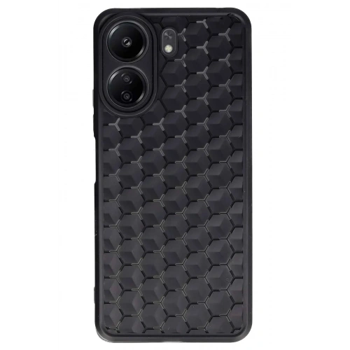 Mey İthalat®   Redmi 13C Kılıf Petek Silikon Kapak - Siyah