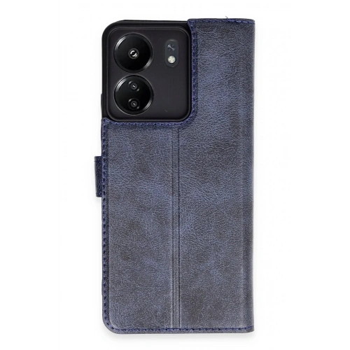 Mey İthalat®   Redmi 13C Kılıf Trend S Plus Kapaklı Kılıf - Lacivert
