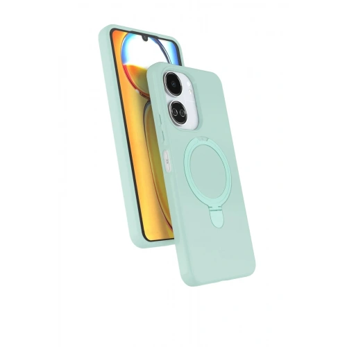 Mey İthalat®   Redmi 13C Regal Magsafe Standlı Kapak - Su Yeşili
