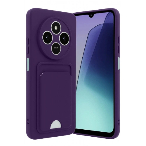Mey İthalat®   Redmi 14C Kelvin Kartvizitli Silikon - Derin Mor