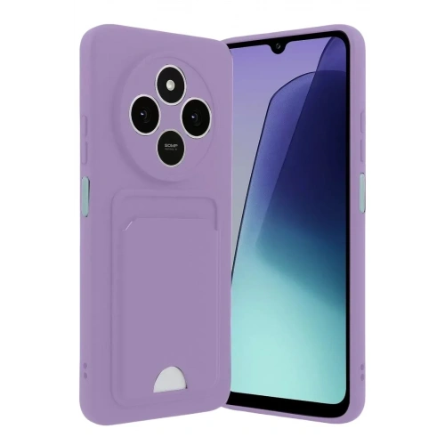 Mey İthalat®   Redmi 14C Kelvin Kartvizitli Silikon - Lila