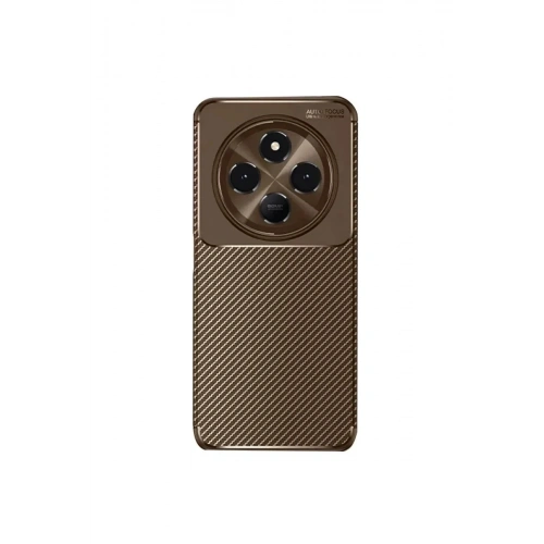 Mey İthalat®   Redmi 14C Kılıf Auto Focus Karbon Kapak - Kahverengi