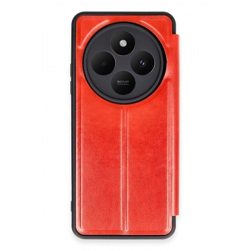 Mey İthalat®   Redmi 14C Kılıf Flip Cover - Kırmızı