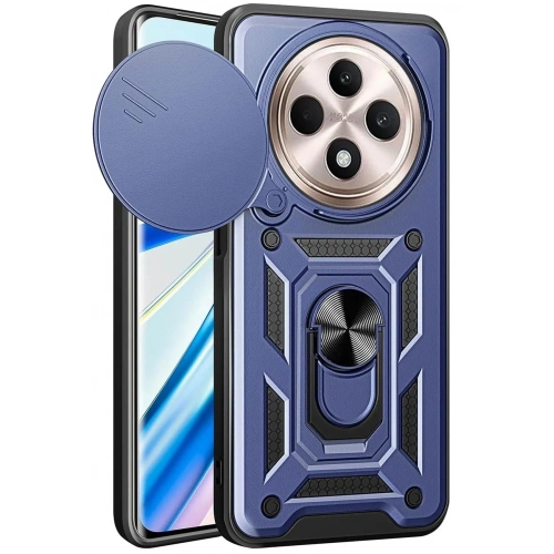 Mey İthalat®   Redmi 14C Kılıf Pars Lens Yüzüklü Silikon - Lacivert