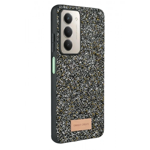 Mey İthalat®   Redmi 15 4G Bright Simli Kapak - Gold